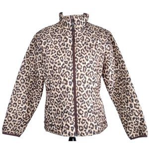 LANDS' END Leopard Like Print Jacket Size medium (10-12)